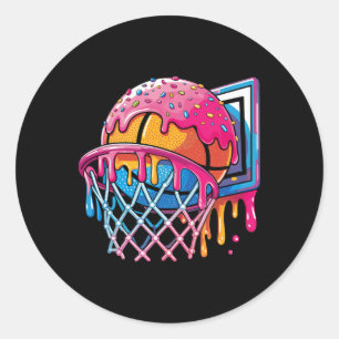 Sketll Player Ice Cream Sketll Hoop Drip Classic Round Sticker