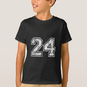 Sketll Player Jersey Number 24 Vintage Distressed T-Shirt