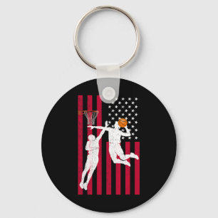 Sketll Player Slam Dunk Block Vintage American Fla Key Ring