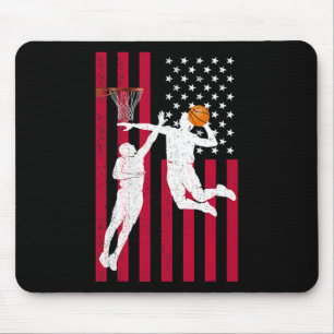 Sketll Player Slam Dunk Block Vintage American Fla Mouse Mat