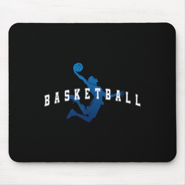 Sketll Player Team Blue Varsity Text  Mouse Mat (Front)