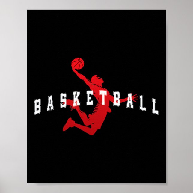 Sketll Red Team Player Varsity Text  Poster (Front)
