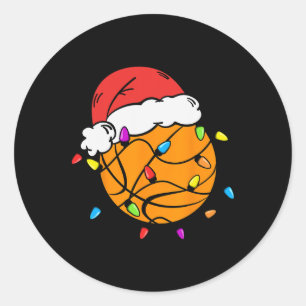 Sketll Santa Claus Hat Christmas Light Xmas Boys K Classic Round Sticker