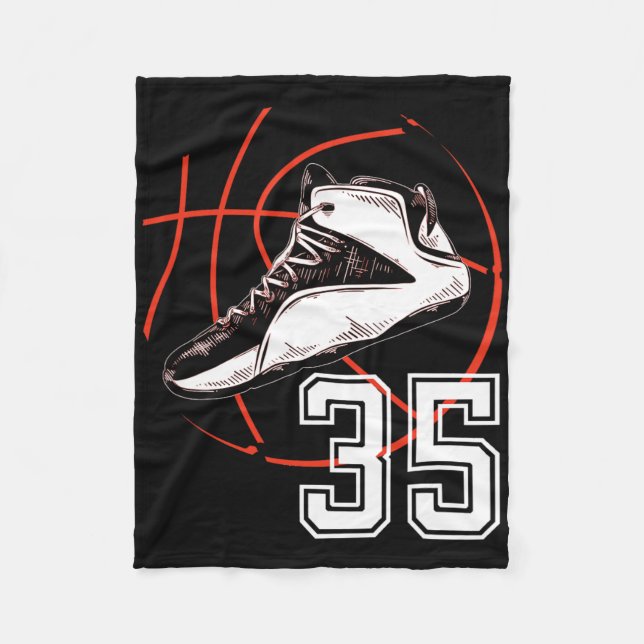 Sketll Shoes 35th Birthday Party Gift 35 Sports Lo Fleece Blanket (Front)