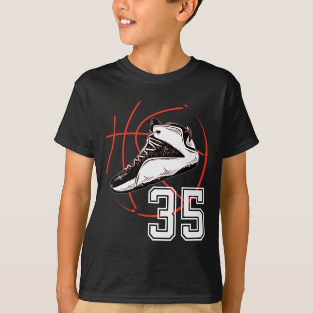 Sketll Shoes 35th Birthday Party Gift 35 Sports Lo T-Shirt (Front)