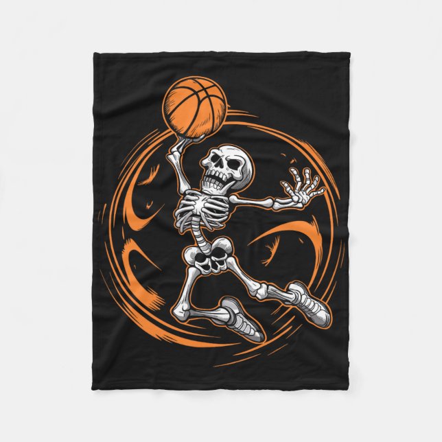 Sketll Skeleton Halloween Men Boys Sketll Hallowee Fleece Blanket (Front)