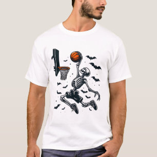 Sketll Skeleton Halloween Skeleton Sketll Player  T-Shirt