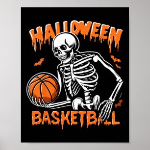 Sketll Skeleton Halloween Trick Or Treat Poster