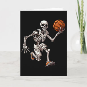 Sketll Skeleton Playing Sketll Halloween Skull Lov Card
