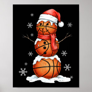 Sketll Snowman Christmas Holiday Sports Xmas Pajam Poster