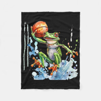 Sketll Toad Artwork Watercolor Frog Sketll Player  Fleece Blanket