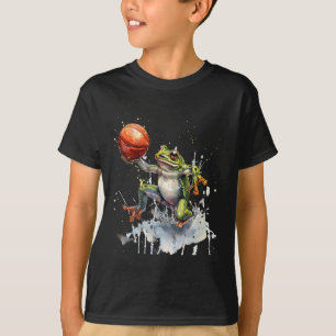 Sketll Toad Watercolor Frog Sketll Player Artwork T-Shirt