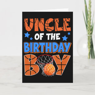 Sketll Uncle Of The Birthday Boy Family Matching Card