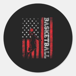 Sketll - Usa American Flag Sports Lover Athlete Classic Round Sticker