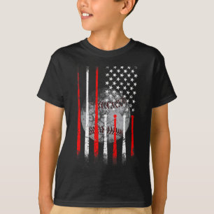 Sketll Usa Us Flag Sketll Men Boys T-Shirt