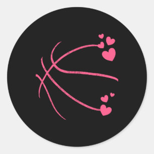 Sketll Valentine With Heart Valentine's Day Classic Round Sticker