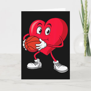Sketll Valentine's Day Red Heart Players Boys Girl Card