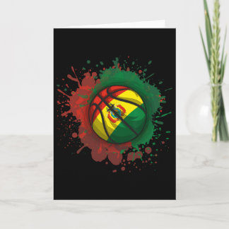 Sketll With Bolivia Flag Card