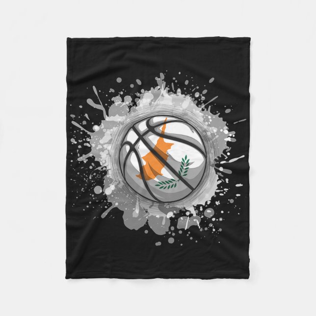 Sketll With Cyprus Flag  Fleece Blanket (Front)