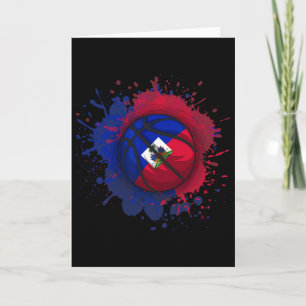 Sketll With Haiti Flag Card