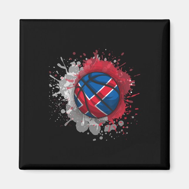 Sketll With Iceland Flag  Magnet (Front)