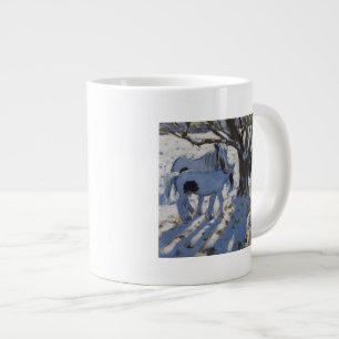 Skewbald Ponies in Winter 2012 Large Coffee Mug