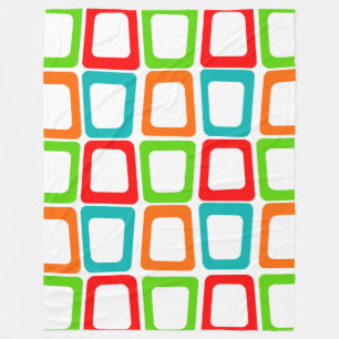 Skewed Rectangles Fleece Blanket