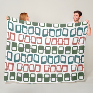 Skewed Rectangles Fleece Blanket