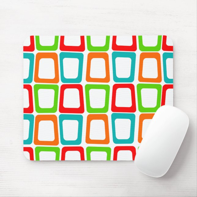 Skewed Rectangles  Mouse Mat (With Mouse)