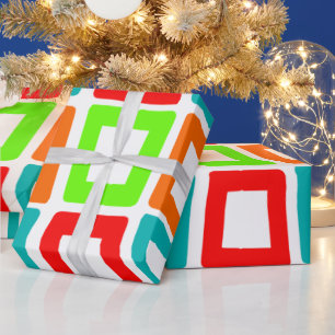 Skewed Rectangles Wrapping Paper