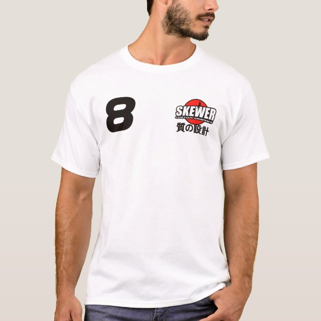 Skewer JDM White T-Shirt (Front)
