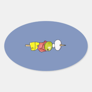 Skewer Oval Sticker