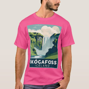 Skgafoss Waterfall Iceland Hiking Camping Skgar Ey T-Shirt