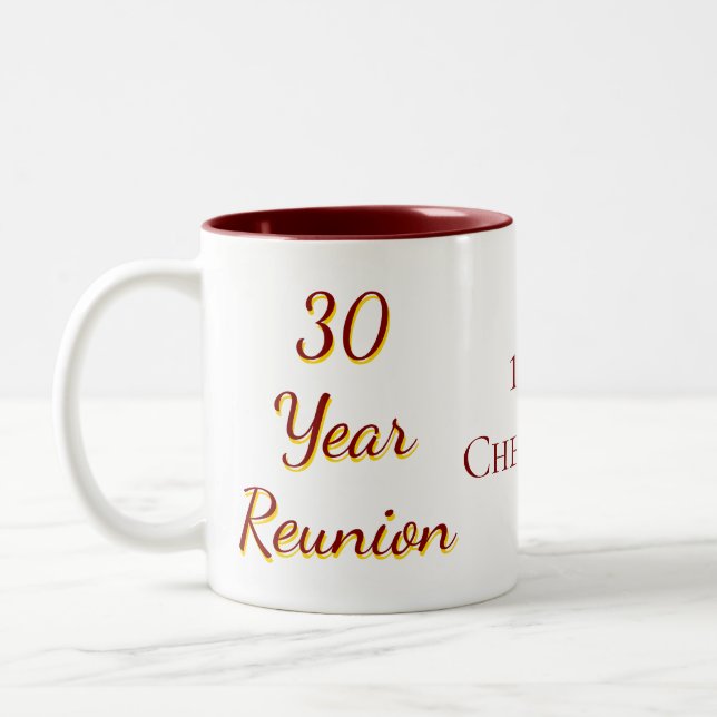 SKHS 30 yr reunion (CLG) Two-Tone Coffee Mug (Left)