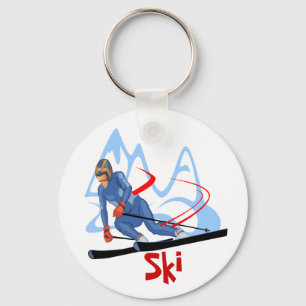 ski - 2 key ring