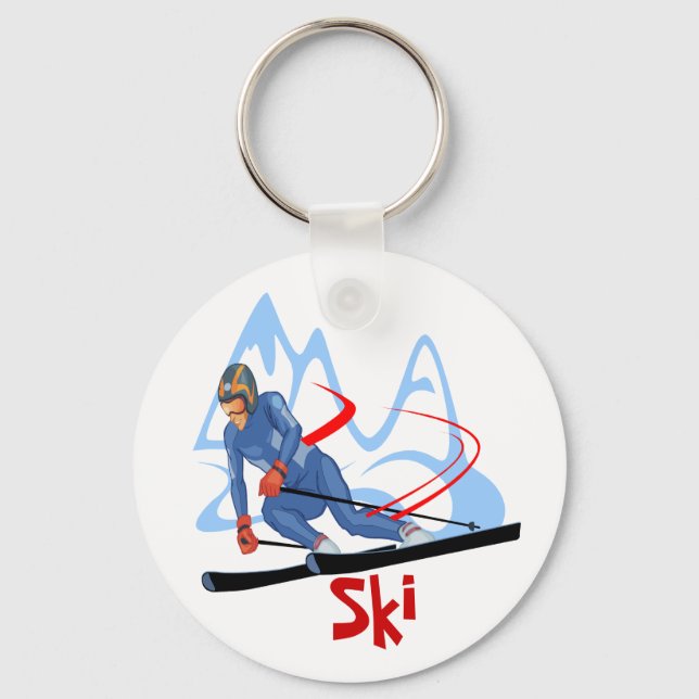 ski - 2 key ring (Front)