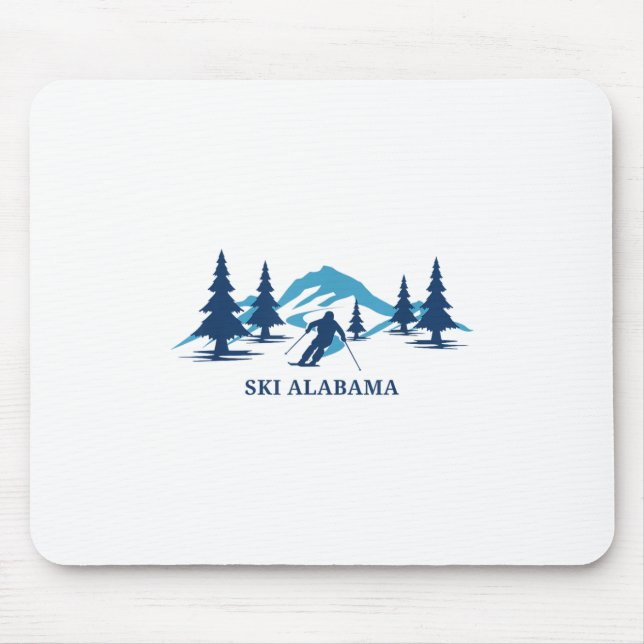 Ski Alabama Ski Resort Skiing Skier _1  Mouse Mat (Front)