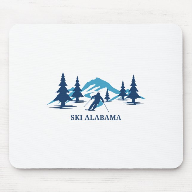 Ski Alama Ski Resort Skiing Skier  Mouse Mat (Front)
