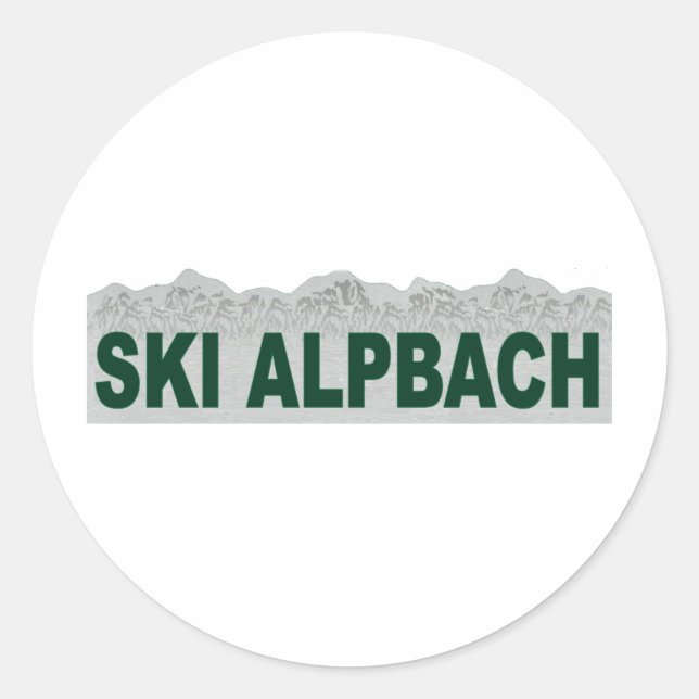 Ski Alpbach Classic Round Sticker (Front)