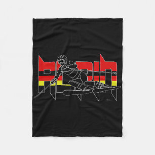 Ski Alpine Winter Sport Snow Downhill Slalom Germa Fleece Blanket