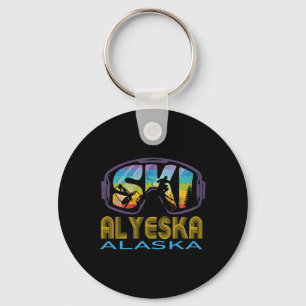 Ski Alyeska Alaska Skiing Vacation  Key Ring