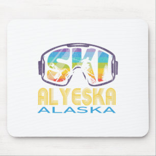 Ski Alyeska Alaska Skiing Vacation Mouse Mat