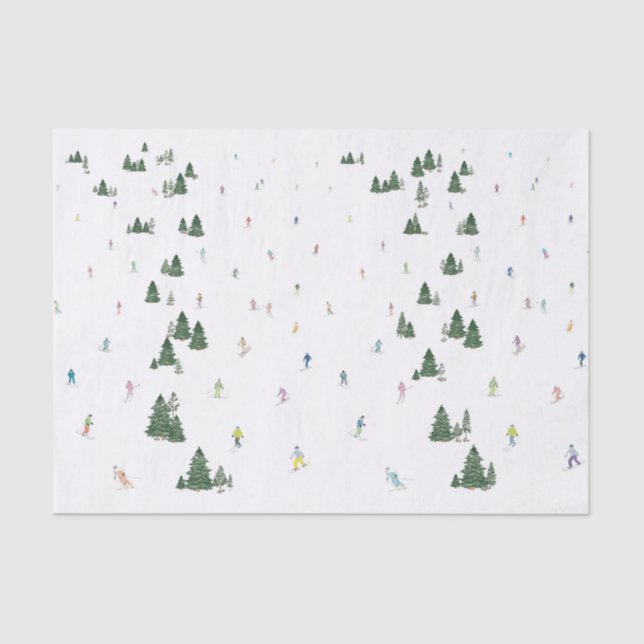 Ski and Snowboard Print Tissue Paper (Front)
