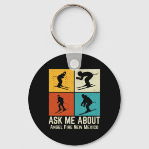 Ski Angel Fire New Mexico Mountain Skiing T Men An Key Ring