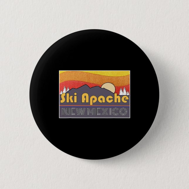 Ski Apache New Mexico  6 Cm Round Badge (Front)