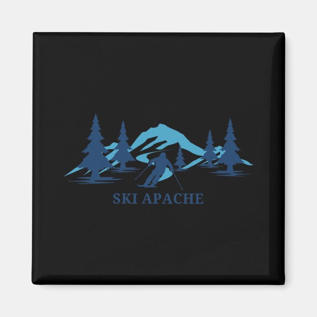 Ski Apache New Mexico Ski Resort Skiing Skier  Magnet (Front)