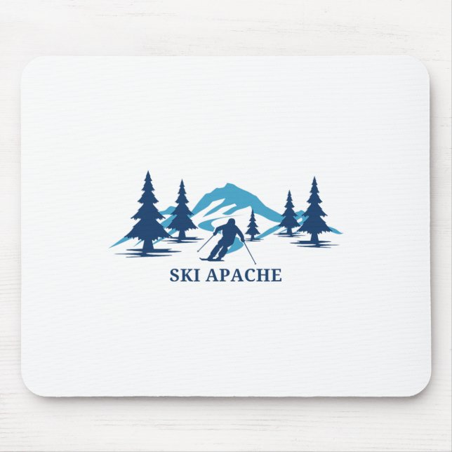 Ski Apache New Mexico Ski Resort Skiing Skier  Mouse Mat (Front)