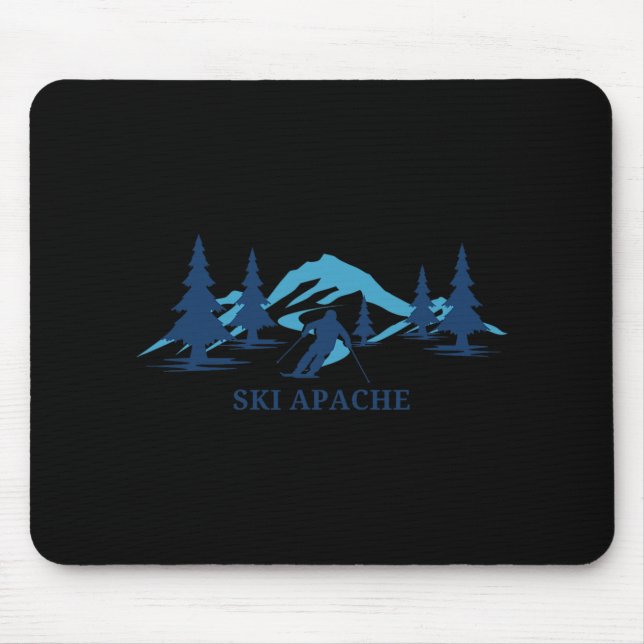 Ski Apache New Mexico Ski Resort Skiing Skier  Mouse Mat (Front)