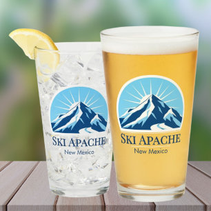 Ski Apache New Mexico ski resort souvenir Glass