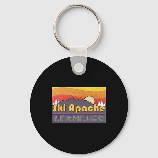Ski Apache New Mexico, Skiing, Snow Boarding, Vaca Key Ring (Front)